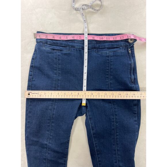 Anthropologie Pilcro Letterpress Front Slits High Rise Skinny Leg Jeans Blue 28 - Picture 8 of 9